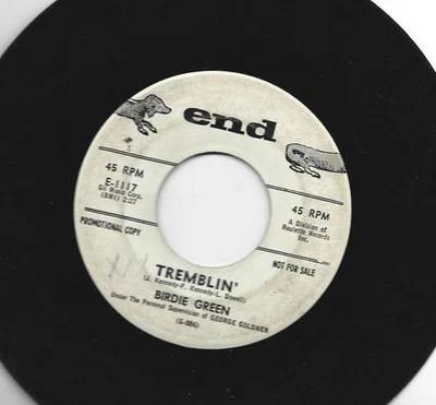 NORTHERN SOUL  POPCORN 45- BIRDIE GREEN - TREMBLIN' HOW COME - HEAR 1962 DJ END - Image 1 of 2