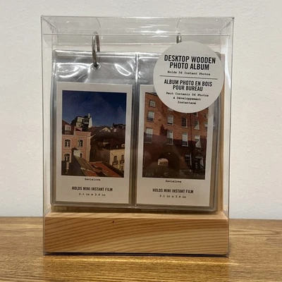 Urban Outfitters Desktop Wooden Polaroid Album NIB - Holds 56 Instant Photos - Image 1 of 4