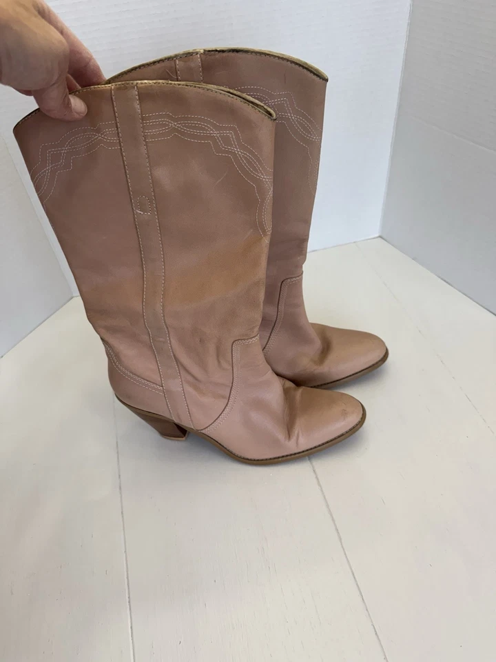 Botas ocidentais de couro rosa St John’s Bay tamanho 9,5 - Imagem 1 de 4