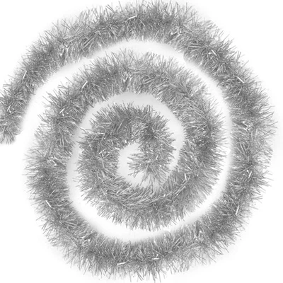 Ghirlanda Artificiale Argento (200 cm 4 pz ) per Albero di Natale Decorazione - Immagine 1 di 4