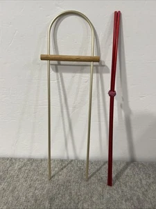 Lot 2 Hero Hairpin Lace LOOM 3x12" Goldruten & unvollständiger Webstuhl (nur 2 rote Ruten) - Bild 1 von 7