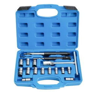 Juego de cortadores de inyector diésel de 17 piezas en ángulo plano para sellar la culata superficial - Imagen 1 de 5