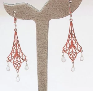 Romantic 3,75 Carat Prasiolith Earrings 925 Silver Brisur Green - Picture 1 of 7