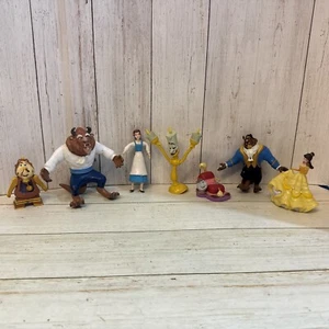 Disney Beauty and the Beast PVC & Rubber Figures - Toys Cake Toppers Disney Lot - Picture 1 of 6