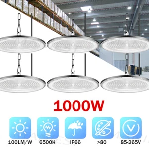 6X 1000W UFO LED Iluminación de nave Lámpara industrial High Bay Foco de nave Lámpara - Imagen 1 de 12