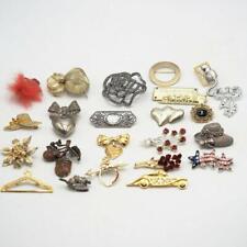 Vintage & Modern Lot of 22 Brooch Jewelry Pin Rhinestone etc.