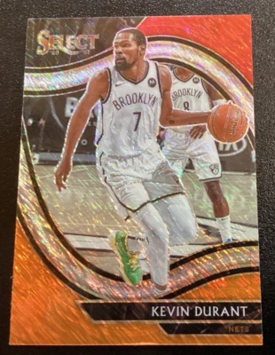 2020-21 Select Kevin Durant Courtside Red White Orange Shimmer Prizm #259 - Image 1 of 2