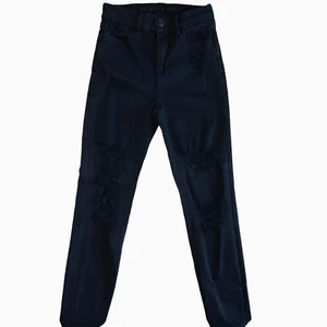 Pantalones de mezclilla para mujer American Eagle 0 R negros con curvas tiro alto jegging Next Level elásticos - Imagen 1 de 7