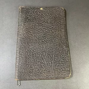 Vintage Leather Binder 2 Pocket Planner Zip Around Works Textured Animal Unknown - Picture 1 of 8