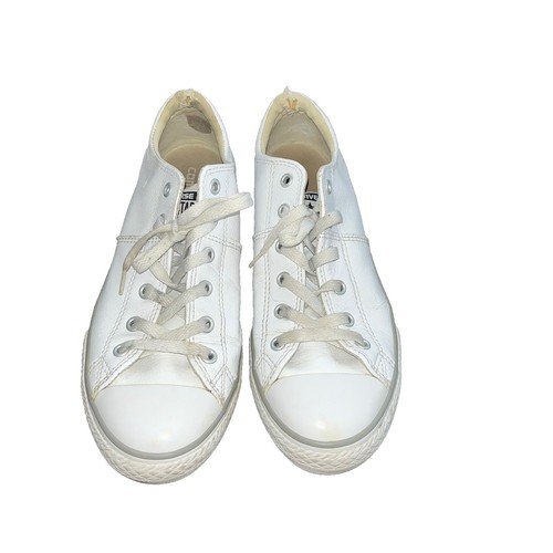 Scarpe basse Converse Chuck Taylor All Star in pelle bianca junior taglia 5