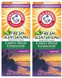 2 Pack - Arm & Hammer Fresh Scentsations Island Mist Carpet Odor Eliminator 30oz - Picture 1 of 6