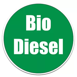 Pegatina ""BIODIESEL"" 8 cm redonda, biodiesel excavadora camión transportador coche R030 - Imagen 1 de 6