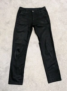 AG Adriano Goldschmied Pants Mens Sz 30x31 Black Luxe Khaki Work Stretch Trouser - Picture 1 of 10