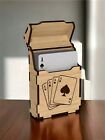 Personalised Wooden Playing Card Deck Case Box Holder Cards Mens Dad Grand Gift