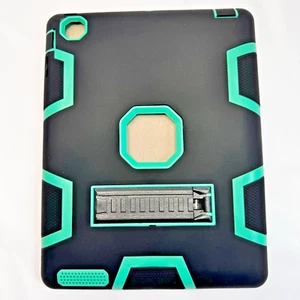For Apple iPad 2/3/4 Case 7.9-inch Shockproof Heavy Duty Black & Teal - Picture 1 of 13