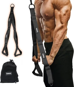 Tricep Rope Cable Attachment - 3 Lengths in 1 Rope with Handle, Gym Rope with Ne - Picture 1 of 12