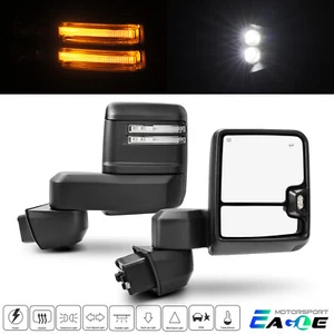 For 2019-2023 Chevy Silverado GMC Serria Towing Mirrors Power Heated+Spotlight - Picture 1 of 8