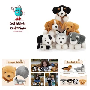 6Pcs Bulk Dog Stuffed Animals, Fluffy Assorted Stuffed Dog Puppy Plush Toys f... - Picture 1 of 8