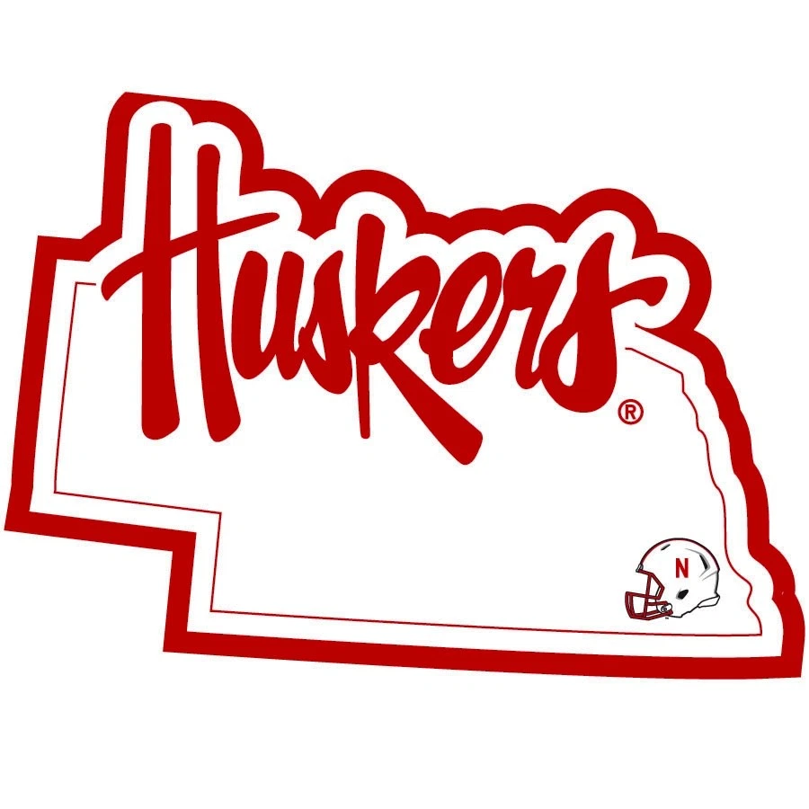 Nebraska Cornhuskers Home State Vinyl Auto Decal NCAA (Nebraska Shape) - Image 1 of 1