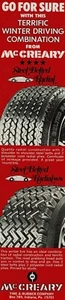 1975 Vintage Print Ad Go For Sure with McCreary Steel Belted Radial M/S Tires - Bild 1 von 2