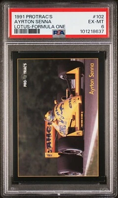 1991 Pro Trac Formula 1 One F1 Ayrton Senna #102 PSA 6 Lotus Pro Trac's Vroom - Image 1 of 2