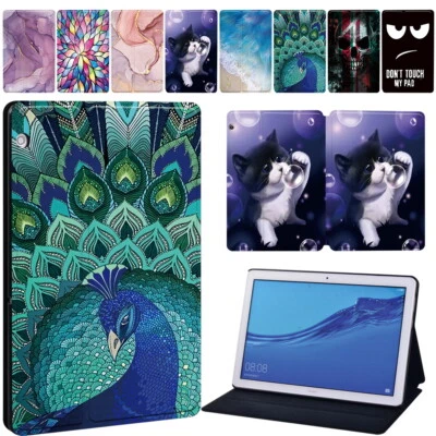 PU Leather Stand Cover Case For Huawei MediaPad T3/T5/M5 Lite/M5 10.1'' 10.8+Pen - Image 1 of 4