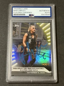 RHEA RIPLEY 2021 TOPPS WWE WOMEN’S DIVISION FOIL SIGNED AUTOGRAPHED CARD PSA/DNA - Picture 1 of 2
