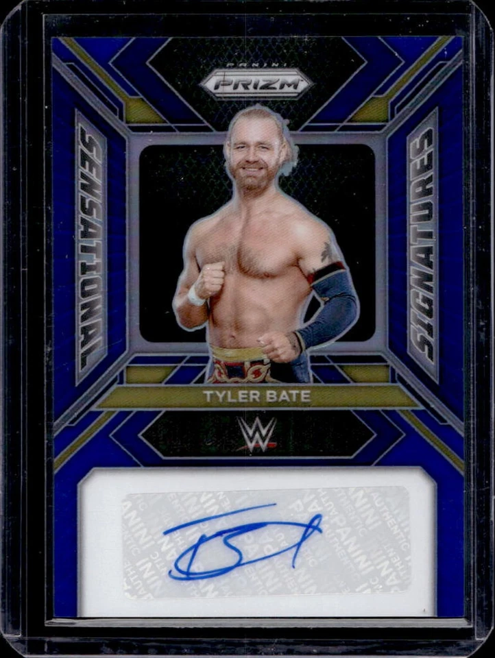 2024 Prizm WWE Tyler Bate Sensational Signatures Blue Auto #/49 - Image 1 of 2