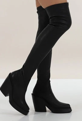 Vic Matie 高手套 适合皮革指针脚趾厚底靴 意大利 尺寸 7 $1100 — 第 1/4 张图片