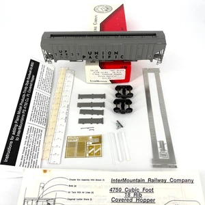 HO Intermountain Union Pacific 4750 3 Bay Covered Hopper + Plano Roof Walk READ - Picture 1 of 24