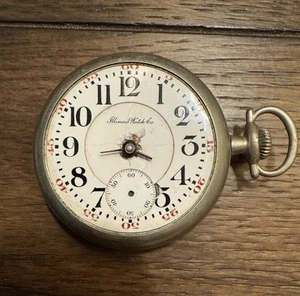 Vintage 1908 ILLINOIS Grade 59 18s 15J Pocket Watch --For Repair or Parts - Picture 1 of 9