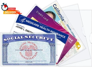 6 Pack Social Security Card Protector Sleeves/New Medicare Card Protector Sleeve - Picture 1 of 12