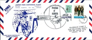 Primer vuelo de correo aéreo radiocontrolado en Canadá Jasper Alberta - 1985 - Avión 5 - Imagen 1 de 2