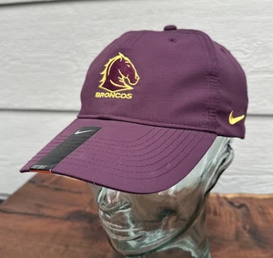 Cappello Berretto Nike Brisbane Broncos 2004 Borgogna Dry Fit Autentico NRL Regolabile Vintage - Foto 1 di 14