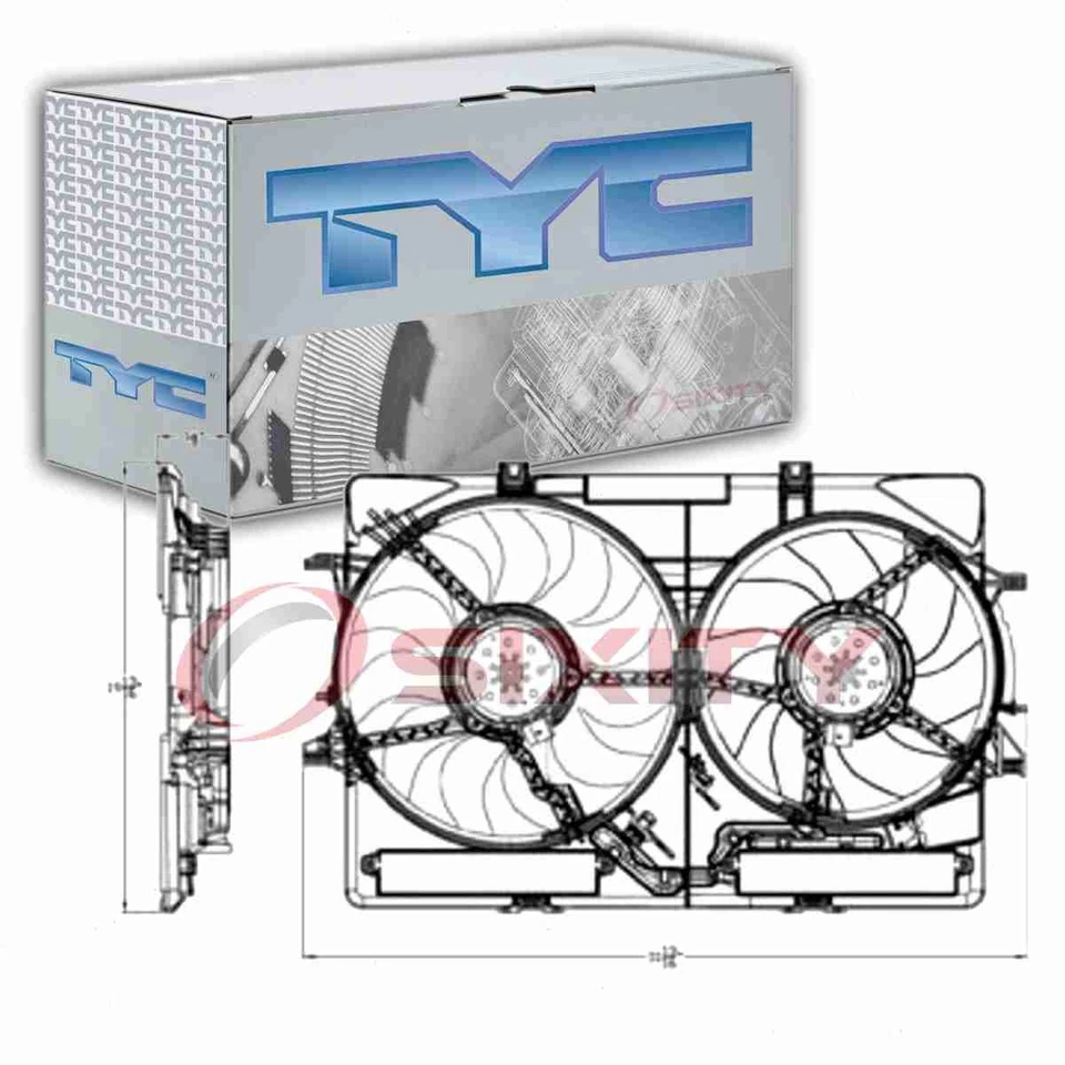 Conjunto de ventilador condensador y radiador doble TYC para Audi Q5 2009-2017 2,0 L 3,2 L iz Foto 1 de 4