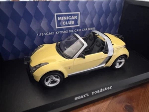 1:18 Scale Kyosho Die Cast Smart Roadster Yellow 2002 (Minicar Club) - Picture 1 of 4