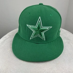 Dallas Cowboys NFL New Era 59FIFTY Fitted Cap Hat Mens Size 7 Green White Logo - Picture 1 of 10