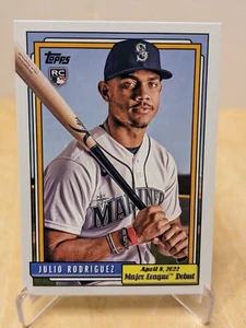2022 Topps Archives Julio Rodriguez 1992 Debut Variation SP #375 Rookie RC - Picture 1 of 2