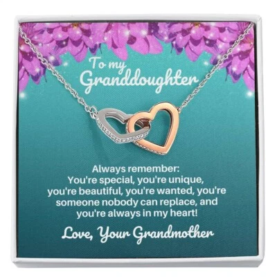 To My Granddaughter Necklace Gift From Grandma Birthday Gift Christmas Gift - Image 1 of 4