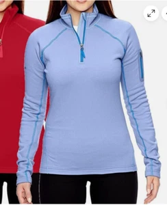 Marmot Women's Stretch Fleece Sweatshirt 1/2 Half-Zip light Blue Moon XS R $75 - Picture 1 of 10