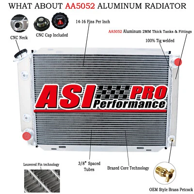 Radiator FIT 1979-1993 91 Ford Mustang Thunderbird/Mercury Cougar V8 - Image 1 of 4