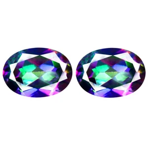 PAR A JUEGO 1,87 ct (2 piezas) Corte Ovalado (7 x 5 mm) Topacio Niño Marino Genuino - Imagen 1 de 1