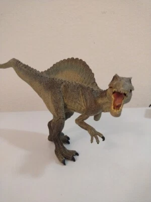 "Figura larga Papo Spinosaurus 2007 12"" mandíbula móvil dinosaurio - con extremidad faltante" Foto 1 de 3