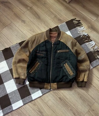 Vintage Great Parachutima Casual Ma-1 Bomber Frey leather jacket mens - Image 1 of 4