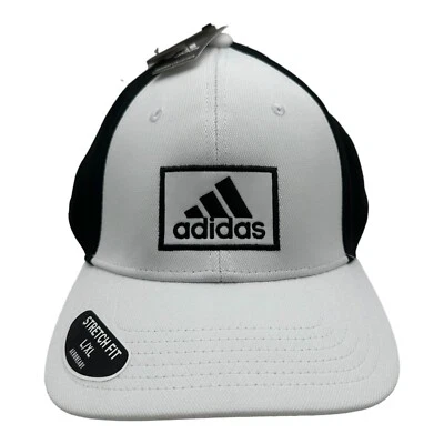 Мужская Adidas гольф 2 эластичной подходит производительность шляпа крышка белый черный размер L/XL - Изображение 1 из 4