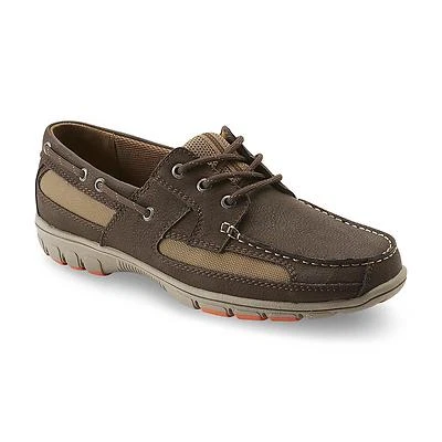 Thom McAn Men's Kiel Brown/Tan Casual Lace-Up  Boat Shoes 8-10.5 - Image 1 of 4