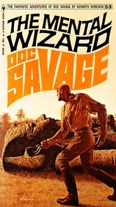 Paperback Cover Poster - DOC SAVAGE -The Mental Wizard (1970) Art Poster 14"x24" - Picture 1 of 1