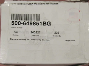 Siemens CPY-MTS SINORIX Maintenance Switch 500-649851BG - Picture 1 of 1