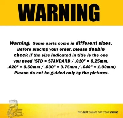 Rodamientos principales de varilla para Buick Chevrolet Pontiac Saturn Cobalt Hhr 00-17 2,4 L Foto 1 de 2