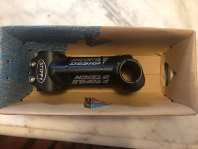 New-in-Box PROFILE DESIGN Stiffy Stem • 1 1/8" Thrdless x 105mm x 25.4mm • Black - Image 1 of 3